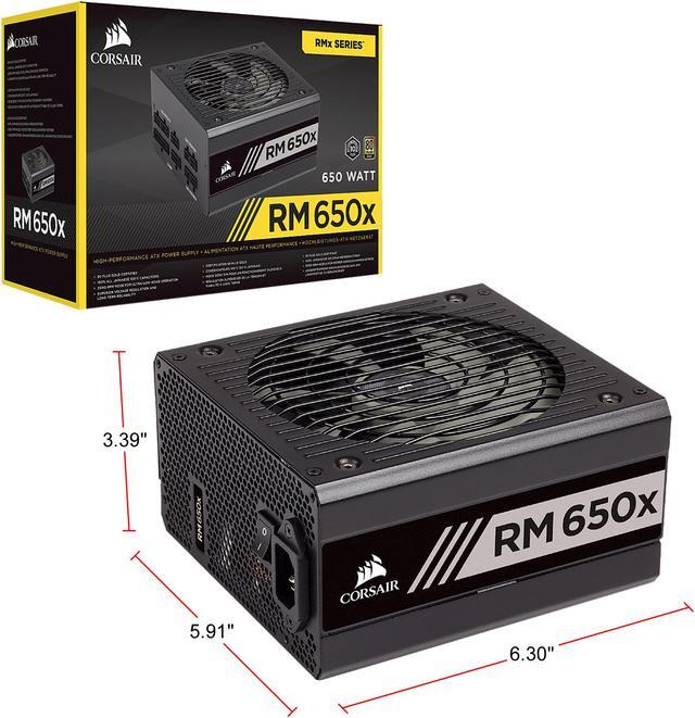 Alt view image 8 of 8 - CORSAIR RMx Series RM650x 2018 CP-9020178-NA 650 W ATX12V / EPS12V 80 PLUS GOLD Certified Full Modular Power Supply