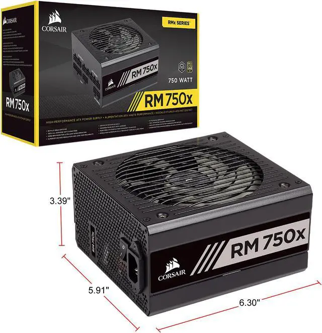 Alt view image 8 of 14 - CORSAIR RMx Series RM750x CP-9020179-NA 750 W ATX12V / EPS12V 80 PLUS GOLD Certified Full Modular Power Supply