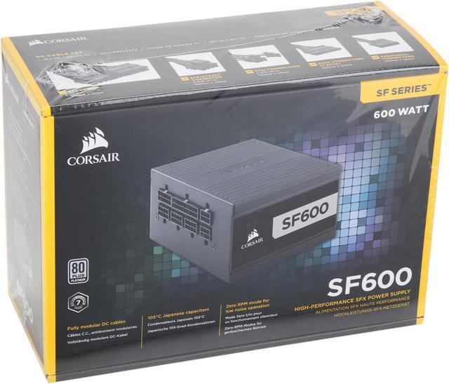 Alt view image 11 of 11 - CORSAIR SF Series SF600 CP-9020182-NA 600 W SFX 80 PLUS PLATINUM Certified Full Modular Power Supply