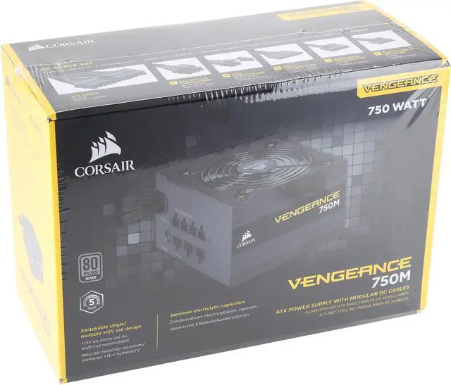 Alt view image 4 of 4 - CORSAIR Vengeance 750M CP-9020176-NA 750 W ATX12V / EPS12V 80 PLUS SILVER Certified Semi-Modular Power Supply