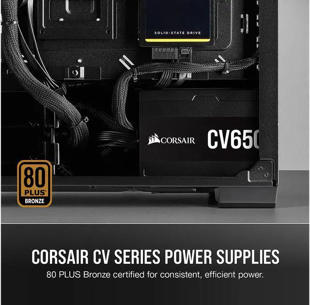 Alt view image 3 of 8 - CORSAIR CV Series CV650 CP-9020211-NA 650 W ATX12V 80 PLUS BRONZE Certified Non-Modular Power Supply