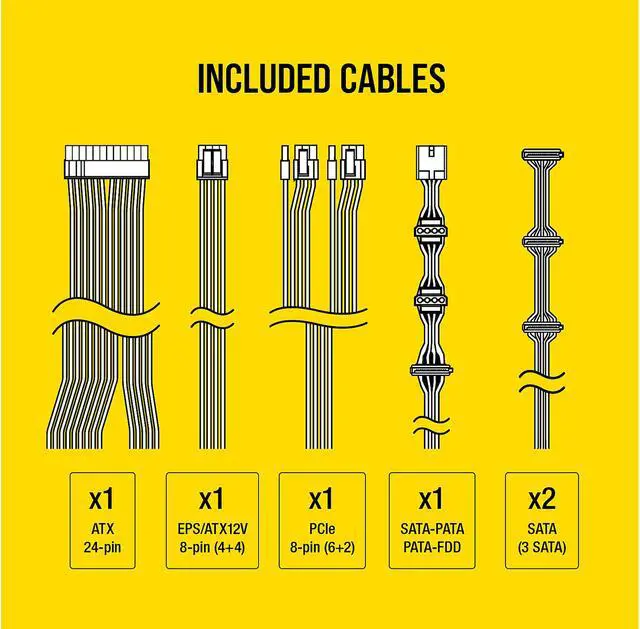 Alt view image 5 of 7 - CORSAIR CV Series CV550 CP-9020210-NA 550 W ATX12V 80 PLUS BRONZE Certified Non-Modular Power Supply