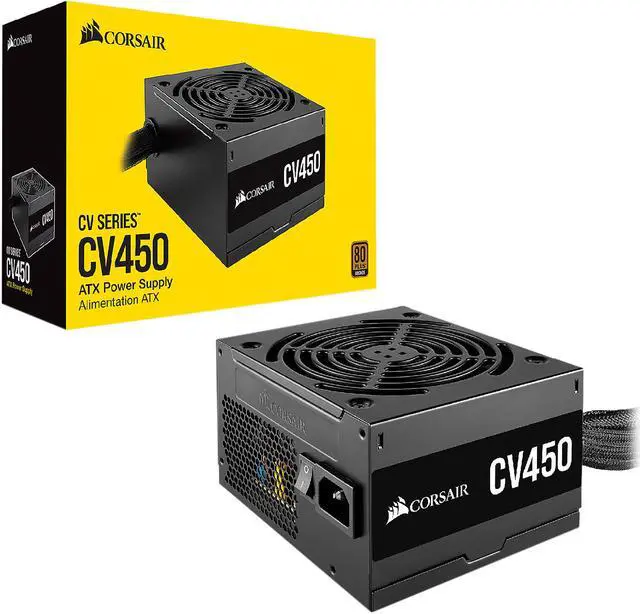 Alt view image 6 of 7 - CORSAIR CV Series CV450 CP-9020209-NA 450 W ATX12V 80 PLUS BRONZE Certified Non-Modular Power Supply