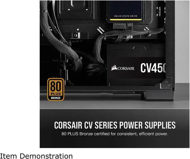 Alt view image 2 of 7 - CORSAIR CV Series CV450 CP-9020209-NA 450 W ATX12V 80 PLUS BRONZE Certified Non-Modular Power Supply