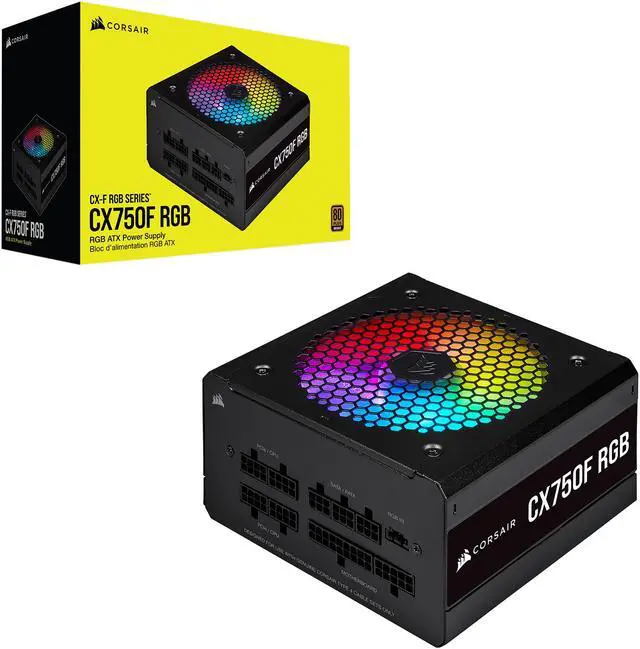 Alt view image 6 of 13 - CORSAIR CX-F RGB Series CX750F RGB 750W 80 PLUS Bronze Fully Modular ATX Power Supply, CP-9020218-NA
