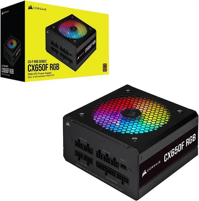 Alt view image 6 of 7 - CORSAIR CX-F RGB Series CX650F RGB 650W 80 PLUS Bronze Fully Modular ATX Power Supply, CP-9020217-NA