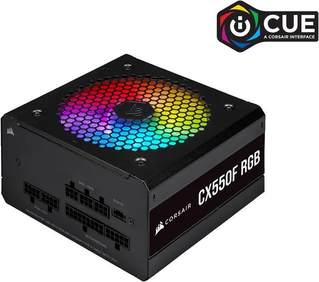 Main image of CORSAIR CX-F RGB Series CX550F RGB 550W 80 PLUS Bronze Fully Modular ATX Power Supply, CP-9020216-NA