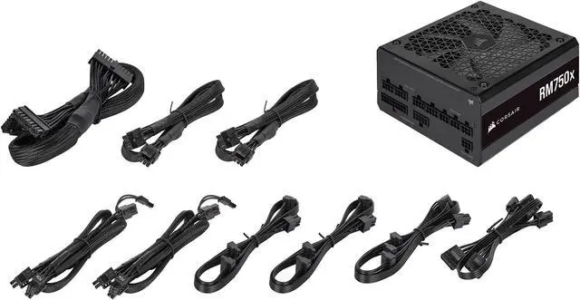 Alt view image 12 of 12 - CORSAIR RMx Series (2021) RM750x CP-9020199-NA 750 W ATX12V / EPS12V 80 PLUS GOLD Certified Full Modular Power Supply
