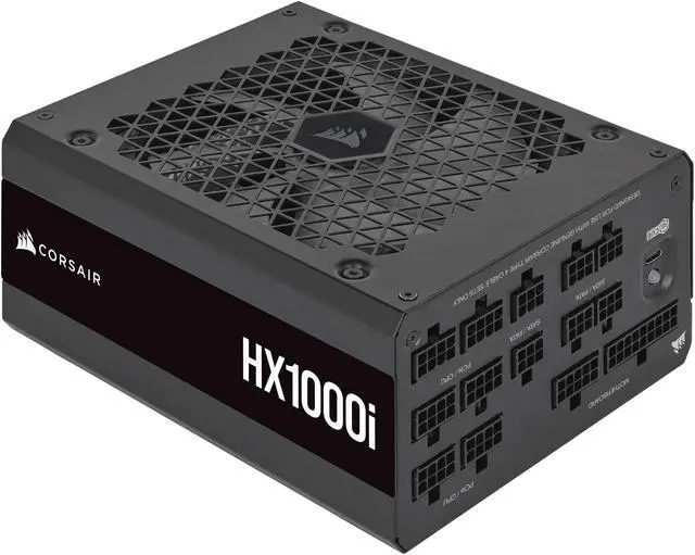 Main image of CORSAIR HX1000i CP-9020214-NA 1000 W ATX12V 2.4 / EPS12V 2.92 80 PLUS PLATINUM Certified Full Modular Power Supply