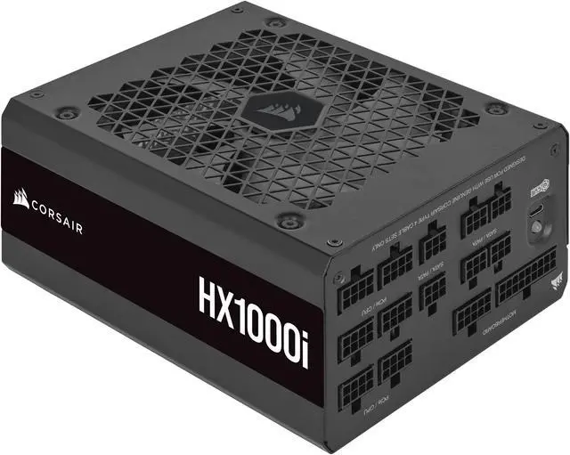 Alt view image 2 of 12 - CORSAIR HX1000i Fully Modular Ultra-Low Noise ATX Power Supply - ATX 3.0 & PCIe 5.0 Compliant - Fluid Dynamic Bearing Fan - CORSAIR  iCUE Software Compatible - 80 PLUS Platinum Efficiency