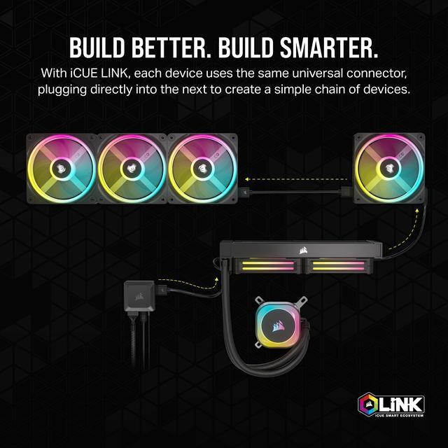 Alt view image 3 of 20 - CORSAIR iCUE LINK System Hub - Connect Up to 14 CORSAIR iCUE LINK Devices - Reduce Cable Clutter – Innovative Single-Cable Design - Automatic Device Detection - Easy Magnetic Attachment, CL-9011116-WW