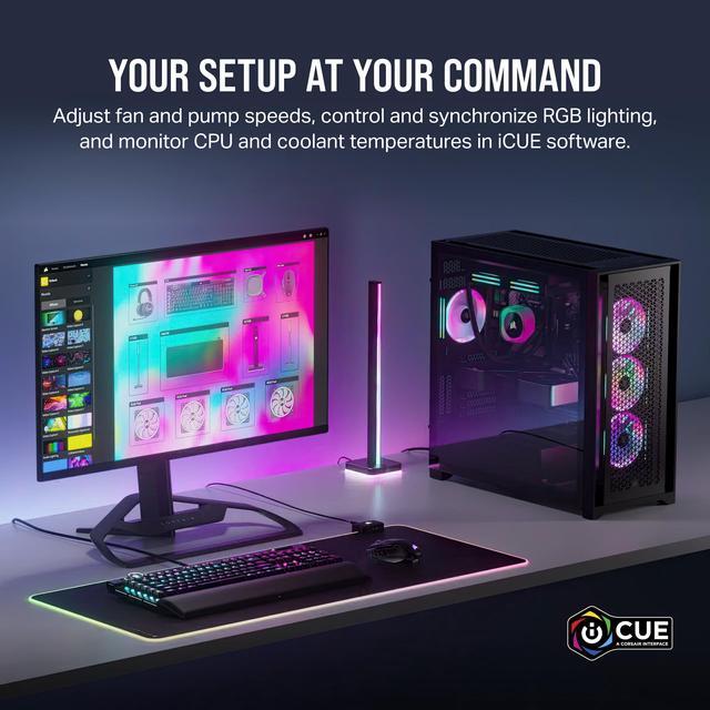 Alt view image 7 of 20 - CORSAIR iCUE LINK System Hub - Connect Up to 14 CORSAIR iCUE LINK Devices - Reduce Cable Clutter – Innovative Single-Cable Design - Automatic Device Detection - Easy Magnetic Attachment, CL-9011116-WW