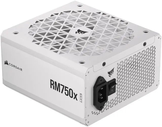 Alt view image 2 of 13 - CORSAIR RMx Shift White Series, RM750x Shift White, 750 Watt, 80 PLUS GOLD Certified, Fully Modular Power Supply
