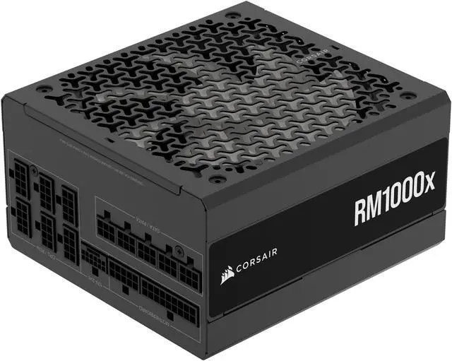 Alt view image 2 of 13 - CORSAIR RMx Series RM1000x ATX Power Supply - Fully Modular - ATX 3.1 - PCIe 5.1 - Cybenetics Gold - Low-Noise - Japanese Capacitors - 1000 Watts