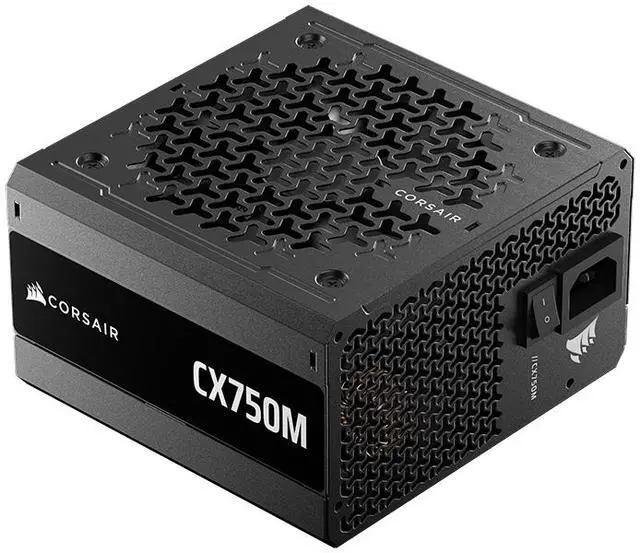 Alt view image 2 of 16 - CORSAIR CX750M (2025) Semi Modular ATX 3.1 PCIe 5.1 Low-Noise 750W Power Supply with 12V-2x6 Cable – Cybenetics Bronze Efficiency, LLC Topology, 105°C Capacitors – Black