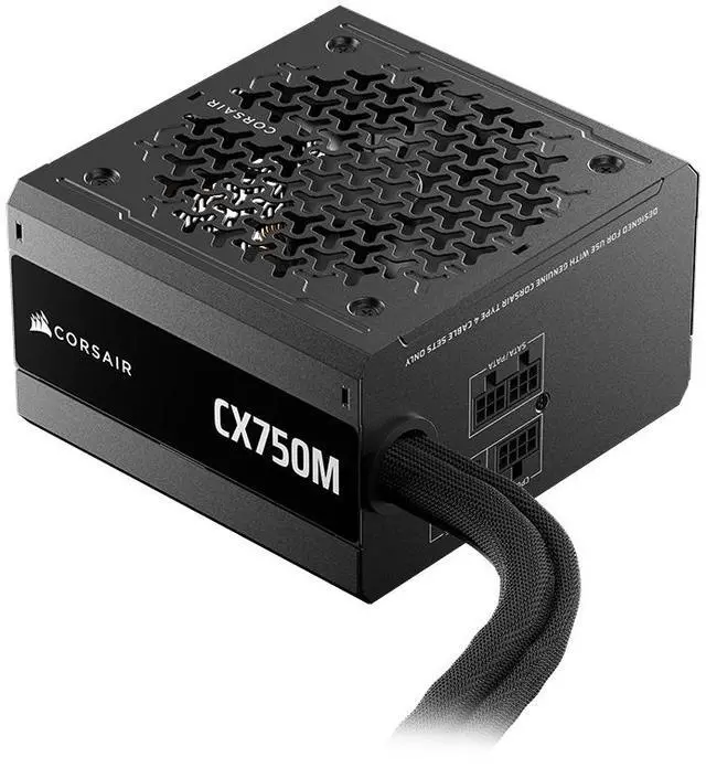 Alt view image 10 of 16 - CORSAIR CX750M (2025) Semi Modular ATX 3.1 PCIe 5.1 Low-Noise 750W Power Supply with 12V-2x6 Cable – Cybenetics Bronze Efficiency, LLC Topology, 105°C Capacitors – Black