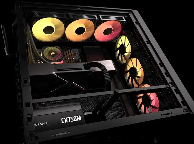 Alt view image 14 of 16 - CORSAIR CX750M (2025) Semi Modular ATX 3.1 PCIe 5.1 Low-Noise 750W Power Supply with 12V-2x6 Cable – Cybenetics Bronze Efficiency, LLC Topology, 105°C Capacitors – Black
