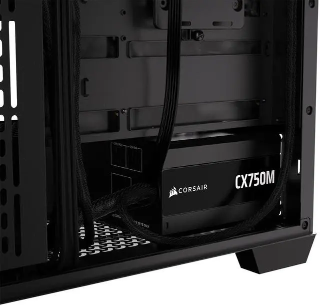 Alt view image 15 of 16 - CORSAIR CX750M (2025) Semi Modular ATX 3.1 PCIe 5.1 Low-Noise 750W Power Supply with 12V-2x6 Cable – Cybenetics Bronze Efficiency, LLC Topology, 105°C Capacitors – Black