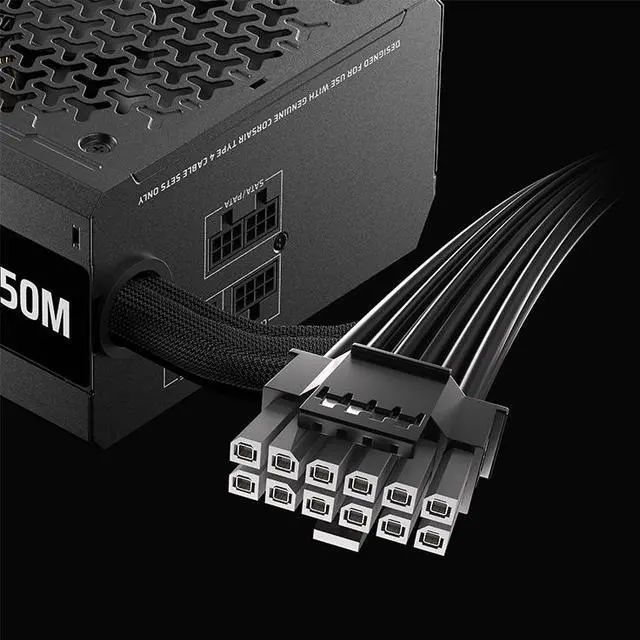 Alt view image 16 of 16 - CORSAIR CX750M (2025) Semi Modular ATX 3.1 PCIe 5.1 Low-Noise 750W Power Supply with 12V-2x6 Cable – Cybenetics Bronze Efficiency, LLC Topology, 105°C Capacitors – Black
