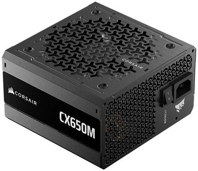 Alt view image 2 of 18 - Corsair CX650M (2025) Semi Modular ATX 3.1 PCIe 5.1 Low-Noise 650W Power Supply with 12V-2x6 Cable – Cybenetics Bronze Efficiency, LLC Topology, 105°C Capacitors – Black