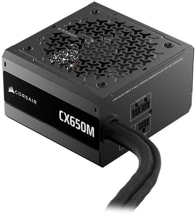 Alt view image 10 of 18 - Corsair CX650M (2025) Semi Modular ATX 3.1 PCIe 5.1 Low-Noise 650W Power Supply with 12V-2x6 Cable – Cybenetics Bronze Efficiency, LLC Topology, 105°C Capacitors – Black