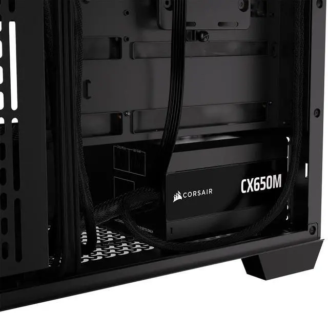 Alt view image 15 of 18 - Corsair CX650M (2025) Semi Modular ATX 3.1 PCIe 5.1 Low-Noise 650W Power Supply with 12V-2x6 Cable – Cybenetics Bronze Efficiency, LLC Topology, 105°C Capacitors – Black