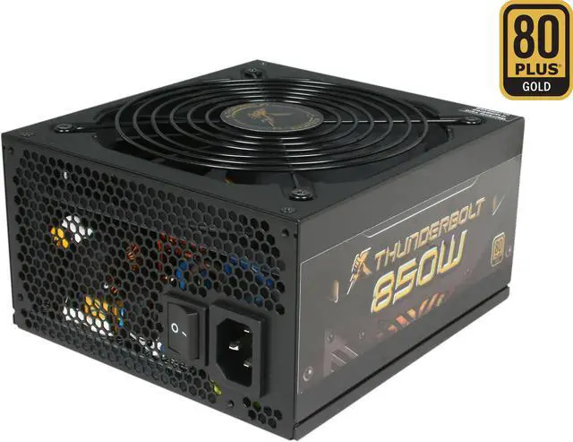 Main image of Thortech Thunderbolt 850W TTB850G ATX 12V v2.3 / EPS 12V v2.91 SLI Ready CrossFire Ready 80 PLUS GOLD Certified Modular Active PFC Power Supply
