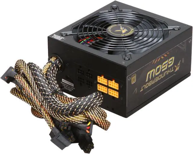 Alt view image 4 of 7 - Thortech Thunderbolt 650W TTB650G ATX 12V v2.3 / EPS 12V v2.91 SLI Ready CrossFire Ready 80 PLUS GOLD Certified Modular Active PFC Power Supply