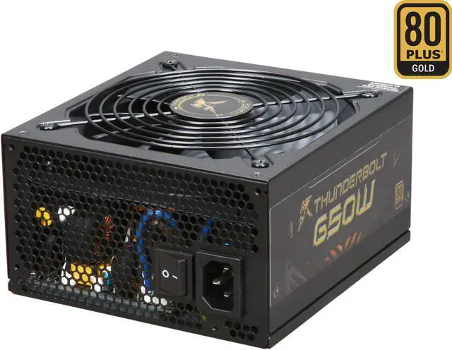 Main image of Thortech Thunderbolt 650W TTB650G ATX 12V v2.3 / EPS 12V v2.91 SLI Ready CrossFire Ready 80 PLUS GOLD Certified Modular Active PFC Power Supply