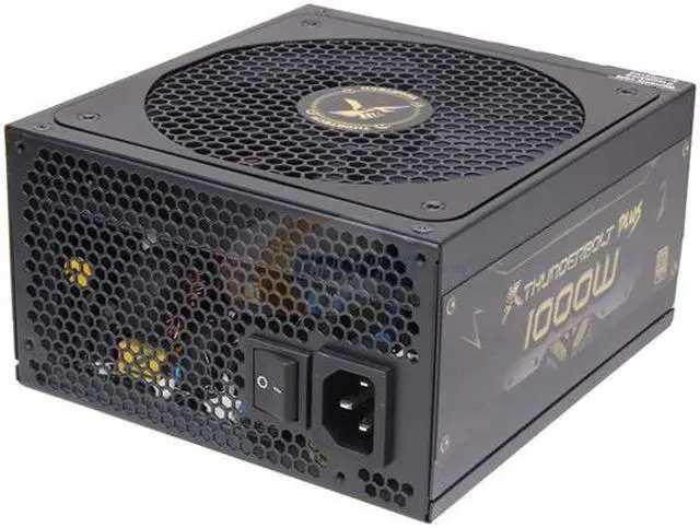 Alt view image 2 of 8 - Thortech Thunderbolt Plus TTBPK00G 1000 W ATX12V 80 PLUS GOLD Certified Modular Active PFC Power Supply