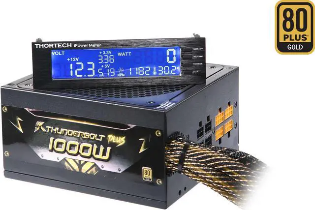 Main image of Thortech Thunderbolt Plus TTBPK00G 1000 W ATX12V 80 PLUS GOLD Certified Modular Active PFC Power Supply