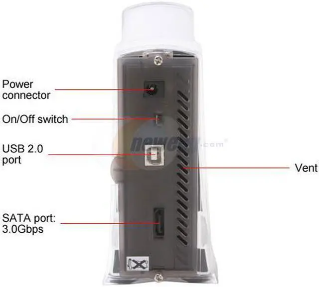 Alt view image 2 of 4 - Athena Power EB-2318SU2S Aluminum 3.5" SATA eSATA & USB 2.0 External Enclosure