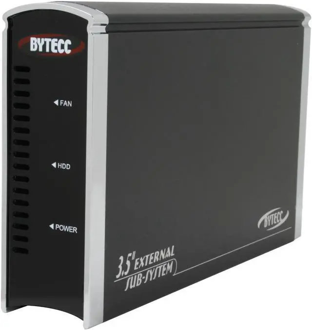 Main image of BYTECC ME-747SATACOMBO Aluminum 3.5" Black SATA eSATA & USB2.0 External Enclosure w/ cooling Fan