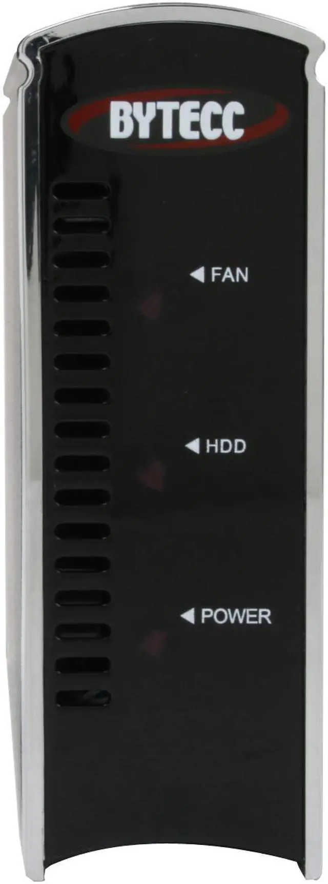 Alt view image 2 of 6 - BYTECC ME-747SATACOMBO Aluminum 3.5" Black SATA eSATA & USB2.0 External Enclosure w/ cooling Fan