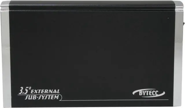 Alt view image 3 of 6 - BYTECC ME-747SATACOMBO Aluminum 3.5" Black SATA eSATA & USB2.0 External Enclosure w/ cooling Fan