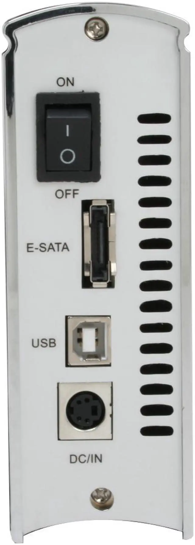 Alt view image 4 of 6 - BYTECC ME-747SATACOMBO Aluminum 3.5" Black SATA eSATA & USB2.0 External Enclosure w/ cooling Fan