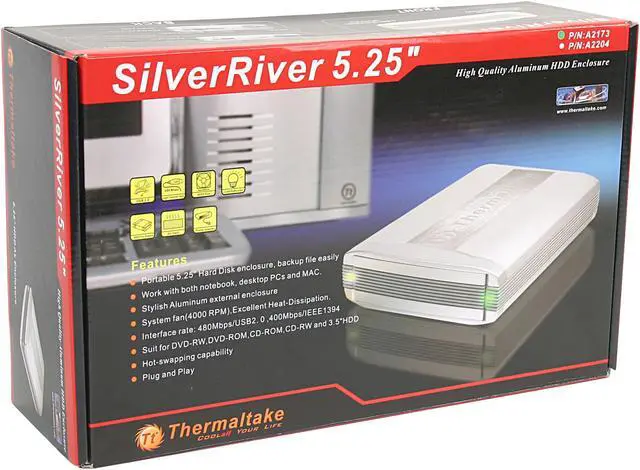Alt view image 4 of 4 - Thermaltake A2173 Aluminum 5.25" IDE USB 2.0 External Enclosure