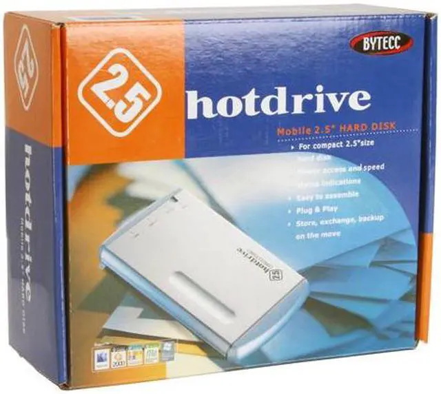 Alt view image 3 of 3 - BYTECC HD1-SUS Aluminum 2.5" SATA USB 2.0 & eSATA External Enclosure