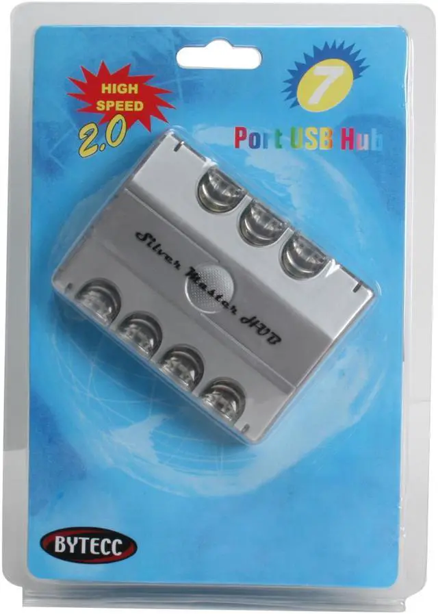 Alt view image 9 of 9 - BYTECC BTH780-SILVER 7-Ports USB2.0 External HUB