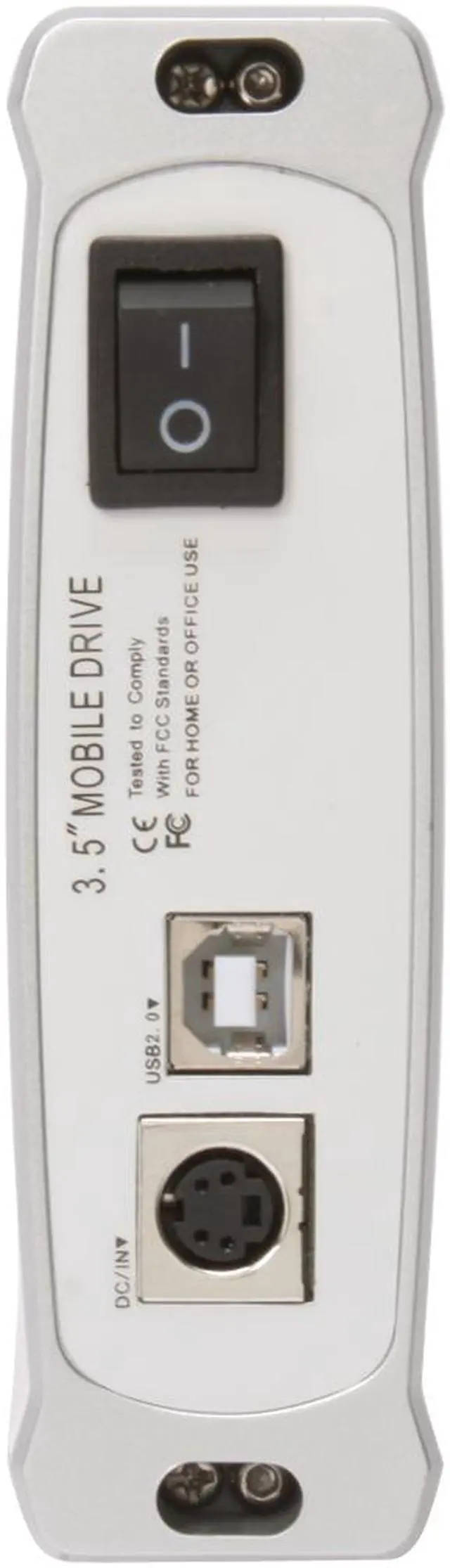 Alt view image 4 of 6 - BYTECC ME350V4-ISA-SL Aluminum 3.5" Silver IDE / SATA USB 2.0 External Enclosure