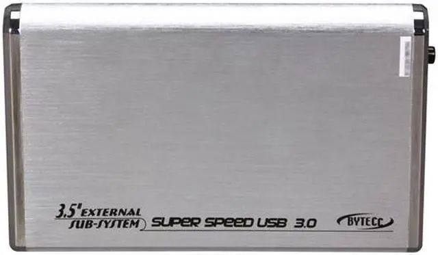 Alt view image 3 of 5 - BYTECC ME360-SU3 Aluminum 3.5" Silver SATA I/II USB 3.0 External Enclosure