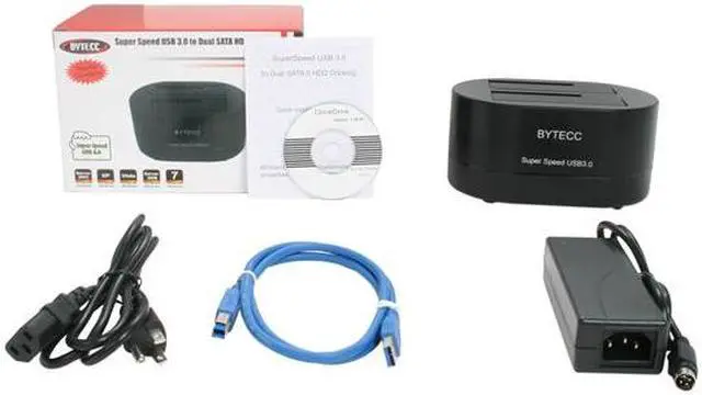 Alt view image 4 of 4 - BYTECC T-320 2.5" & 3.5" Black SATA USB 3.0 type-B Dual SATA Docking Station