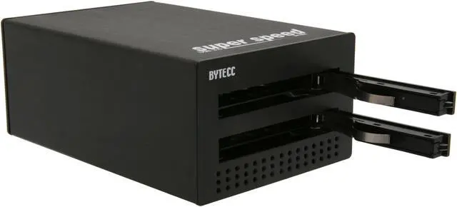 Alt view image 3 of 6 - BYTECC BT-M260U3F SuperSpeed USB 3.0 to SATA 2.5" Double Drive Enclosure for SATA HDD/SSD w/ Firewire ports