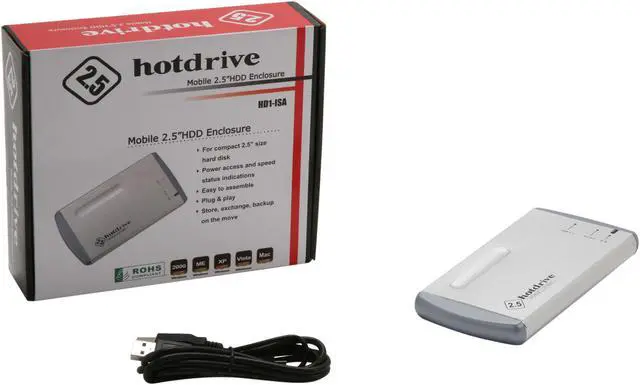 Alt view image 5 of 5 - BYTECC HD1-ISA Aluminum Mobile 2.5" HDD Enclosure for SATA/IDE HDDs