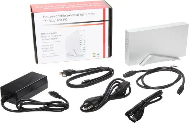 Alt view image 5 of 5 - BYTECC HD35-Limited Aluminum 3.5" Silver SATA USB 2.0/e-SATA/Firewire 400 & 800 External Enclosure
