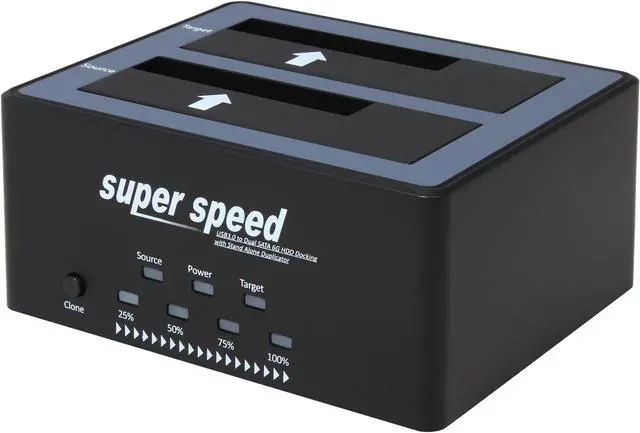Main image of BYTECC T-300D SATA III USB 3.0 Super Speed USB 3.0 to Dual SATA III Docking with Stand Alone Duplicator