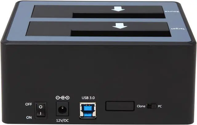 Alt view image 4 of 8 - BYTECC T-300D SATA III USB 3.0 Super Speed USB 3.0 to Dual SATA III Docking with Stand Alone Duplicator