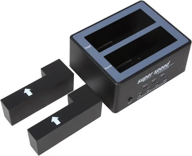 Alt view image 6 of 8 - BYTECC T-300D SATA III USB 3.0 Super Speed USB 3.0 to Dual SATA III Docking with Stand Alone Duplicator