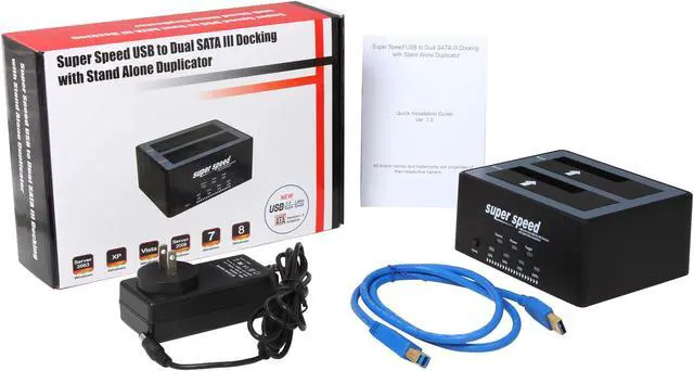 Alt view image 7 of 8 - BYTECC T-300D SATA III USB 3.0 Super Speed USB 3.0 to Dual SATA III Docking with Stand Alone Duplicator