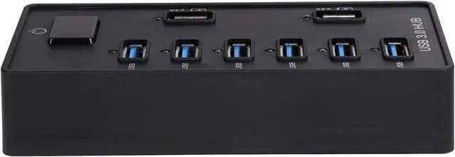 Alt view image 4 of 7 - BYTECC U3-6CHUB USB 3.0 Super Speed 6 Ports HUB 5Gbps Data Rate & 2x 2.4a Charging Port With a 60 Watts (12V;5A) Power Adapter